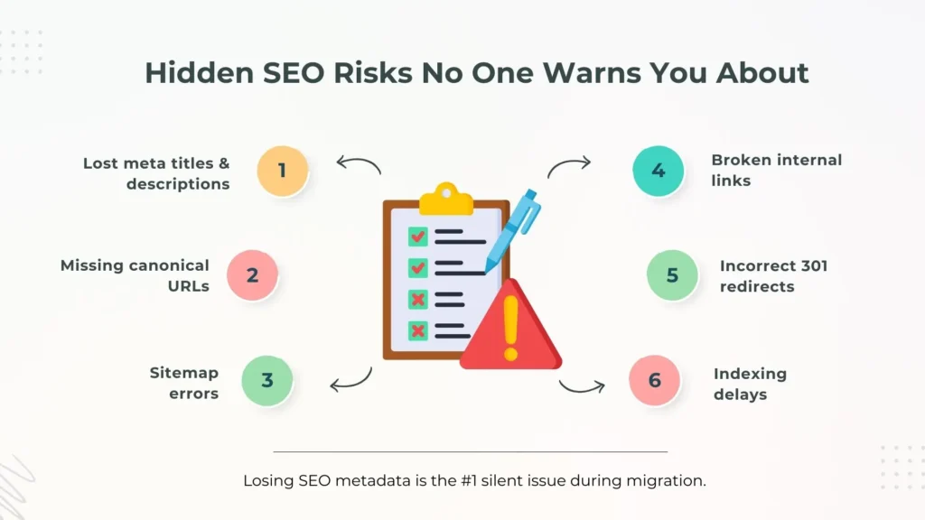Hidden SEO risks during WordPress to Webflow migration checklist